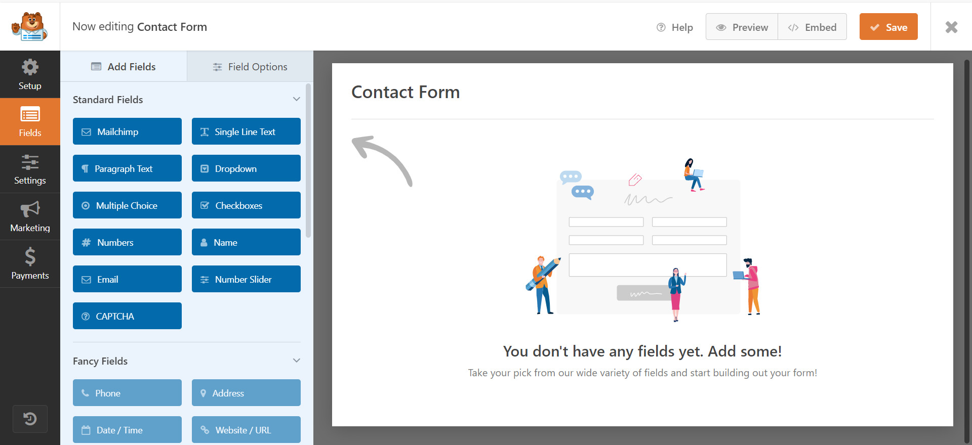 create contact form